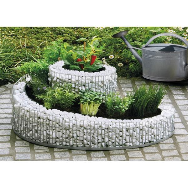 Hot Dipped Galvanized Welded Wire Gabions Retaining Wall / Stone Wall Metal Cage