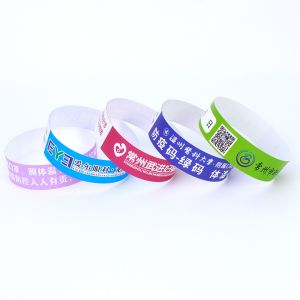Custom Water Resistant Tyvek Paper Bracelets with Sequential Numbering