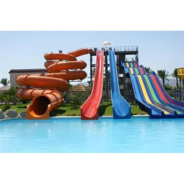 Fiberglass Water Slide with 12 Years Usage Period and 1 Year Guarantee ISO Certified for Swimming Pools and Aqua Parks