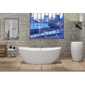 UV Resistant Oval Freestanding Bathtub Low Thermal Conduction