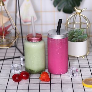 Customizable Clear Plastic Milk Tea Bottles With Screw On Lid And Insulation