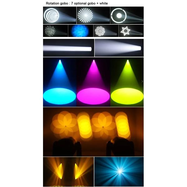DMX512 Beam Lights for Club Wedding KTV Concert Gobo 12 Fixed Gobo Wheel White Light