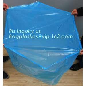 sealable square bottom pallet shrink wrap plastic cover for bags, jumbo black
