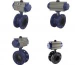 Cast Steel WCB Pneumatic Operated Butterfly Valve With Pneumatic Actuator