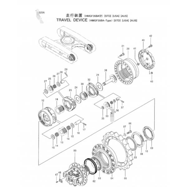 1019147 Planetary Gear Parts For Excavator EX200