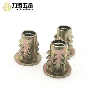 Polished Anchor Nuts Furniture Threaded Inserts For Wood M3 M4 M5 M6 M8