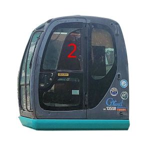 Quality DOT KOBELCO Mini Digger Glass Replacement Left Side Position NO.2 Windshield for sale