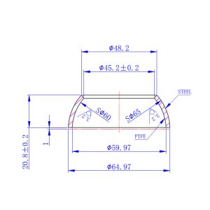 3 Layer Straddle Bearing Multi Layer Bushings Self Lubricating