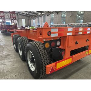 Large Single Tires With Air Suspension 3 Axles 20ft 40ft 45ft Container