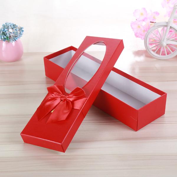 White Cardboard Luxury Paper Gift Box Flower Packing With Pvc Window