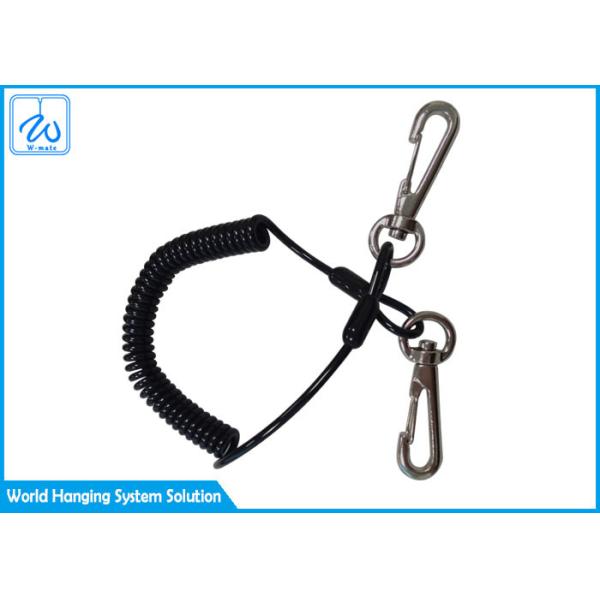 Buy Steel PU 30cm Coil Ring 7x19 Retractable Spring Lanyard at wholesale prices