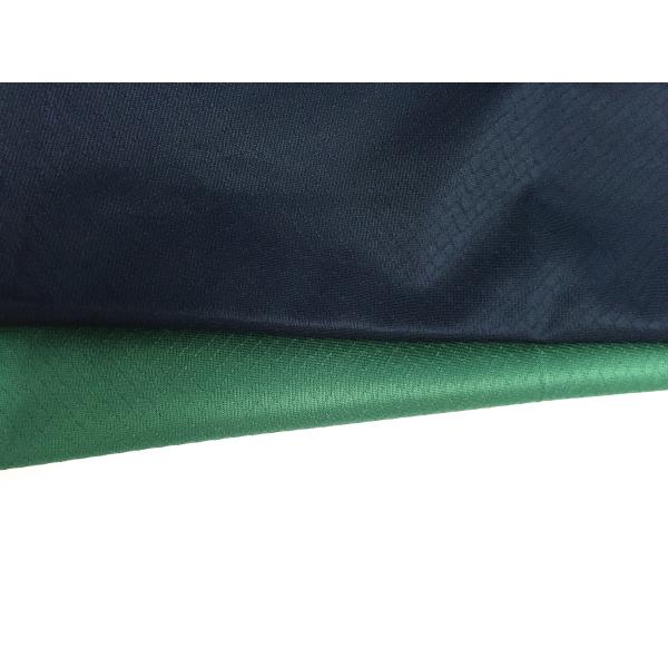 5mm Diamond Pattern Knitted Polyester ESD Fabric Dark Blue 135 GSM Weight
