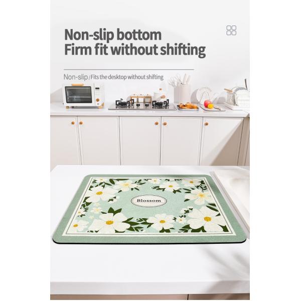 Customized Logo Acceptable Contemporary Design Style Kitchen Countertop Drain Pad