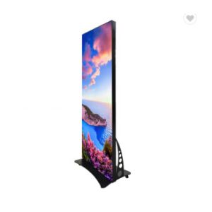 Ultra Thin Indoor Advertising P2.5 Led Poster Stand Video Display