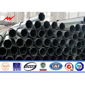 18m Gr65 Material Steel Transmission Poles Lattice Welded Electric Power Pole