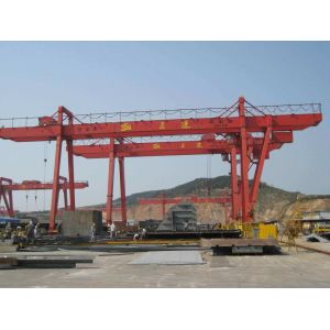 China 40 Ton Double Girder Gantry Crane Mining Material Handing Traveling on sale