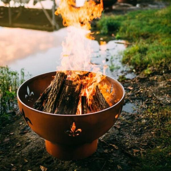 1.0mm Large Rustic Fire Pit Bowl Weathering Steel Fire Pit wear resisting