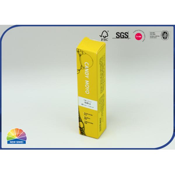 Buy CBD Oil Packaging Silver Stamping Logo Folding Paper Lipstick Box at wholesale prices