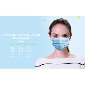 Quality Disposable Hygiene Face Mask , Earloop Style 3 Ply Non Woven Face Mask for sale