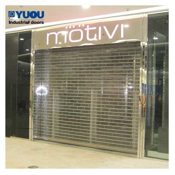 Buy PC Slat Polycarbonate Rolling Door 8m Width Transparent Roll Up Door With Motor at wholesale prices