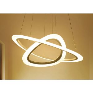 2 Rings Modern Decorative 26W 43x25cm Ring Pendant Light Fixture