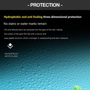 Wall and Ground DIY Eggshell Paint Rubber Base Project with Anti-stain Washable