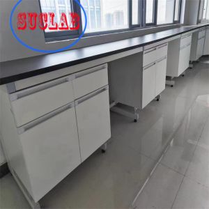 Wood Lab Furniture Materials With Chemical Resistant Laminate Multiple Cabinets