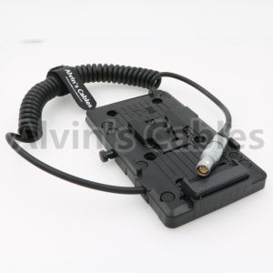 V-Mount Battery Plate For Red Scarlet Epic Camera With 6 Pin Coiled Power Cable