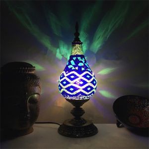 Turkish Mosaic Table Lamp Mediterranean Retro Stained Glass industrial table
