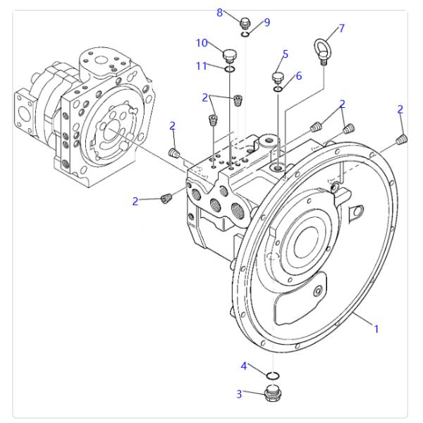 708-1L-00720 7081L00720 Hydraulic Pump for Komatsu PC110R1 Excavator Aftermarket Original
