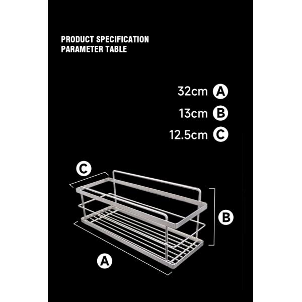 10kg Loading Bathroom Shower Caddies SS201 Wall Bath Accessories Chrome Holder
