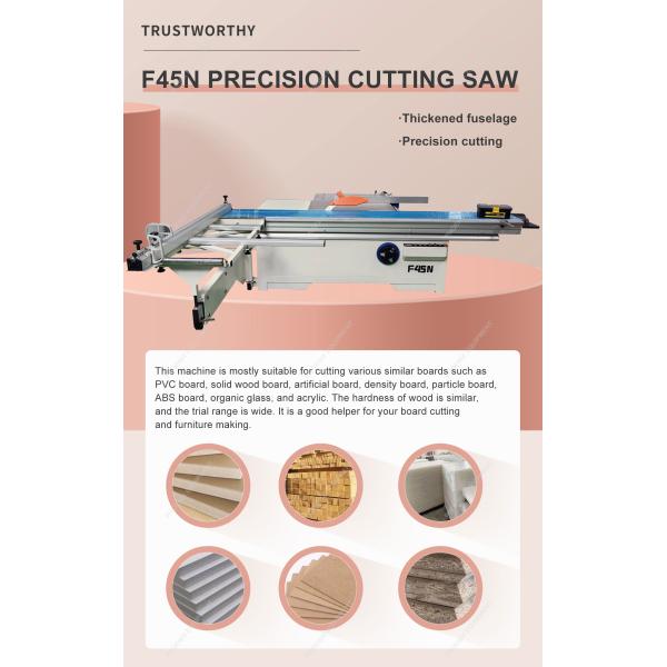 Horizontal Style F45N Precision Sliding Table Panel Saw for Manufacturing Chipboard