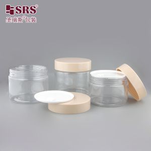 PET008 200g 250g 300g Plastic Inject-Blow PET Jar With Screw Cap For Body Scrub