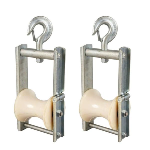 10kn Capacity Aluminum Nylon Sheave Conductor Aerial Cable Roller Stringing Pulley