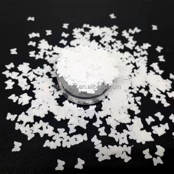 Rainbow Glitter Clutches Shaped Rainbow Polyester Sequin Material Shaped Flying Butterfly for Nail Art Body Face Craft