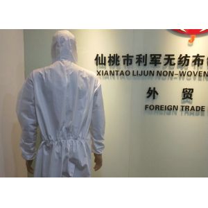 Waterproof White Microporous Disposable Hooded Coveralls