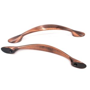Bronzed Sandblasting Cabinet Handle Metal Die Casting Luxury Arch Shape