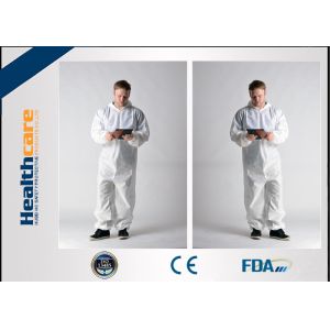 Waterproof Insulated Disposable Protective Coveralls , Full Body Cleaning Suit