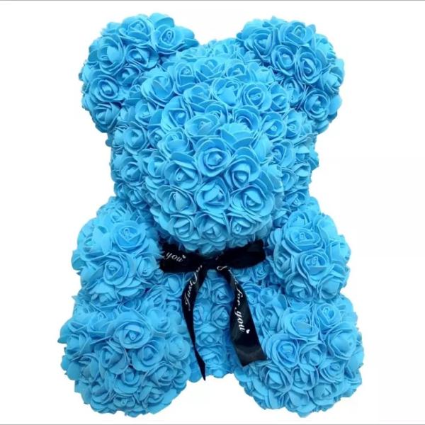 Buy Teddy Bear with PE Roses Bouquet Flower  2020 New Models PE Flower Teddy Rose Bear Rose Flower  bear gift at wholesale prices