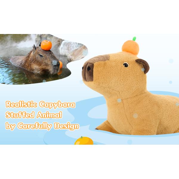 24 Life-Like Large Capybara Plush Toy Realistic Giant Stuffed Animal Soft Body Hugging Pillow Best Gift Boys Girls Birthday