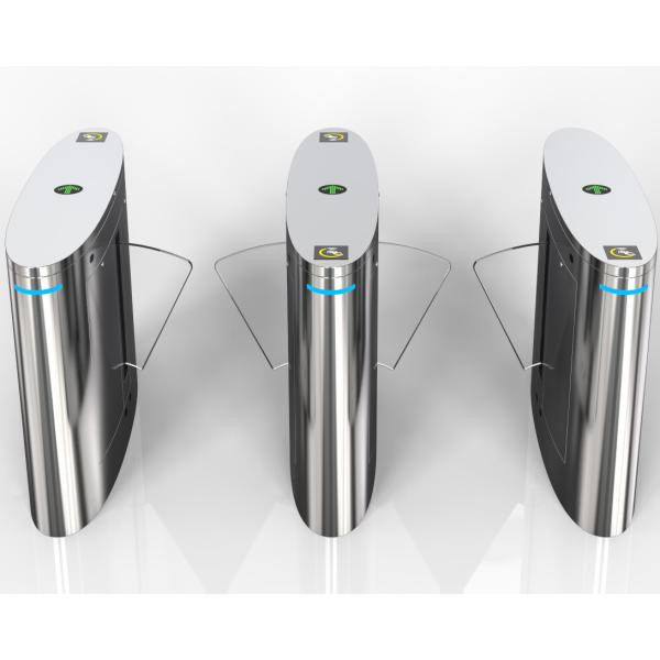 Quality SUS304 Flap Turnstile Gate Entrance Barrier With RFID Card Reader for sale