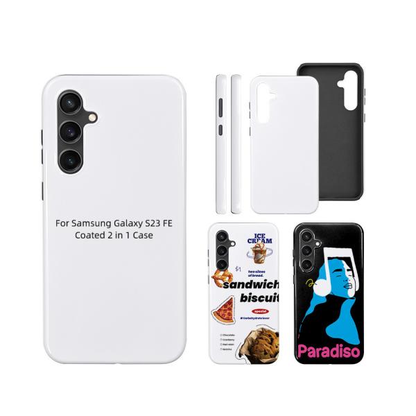 Customized Logo 3D Sublimation 2 in 1 Phone Case For Samsung Galaxy S23 S24 S25