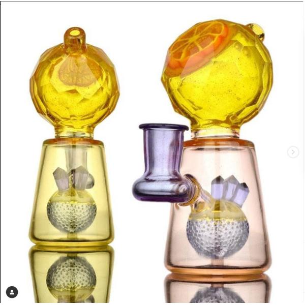 Buy 6Inches Small Handy Borosilicate Glass Bongs Smoking Water Pipe at wholesale prices