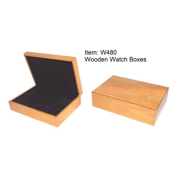 Buy Wooden Watch Collection Boxes with 10 kidney pillow at wholesale prices