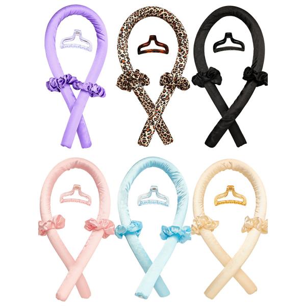 Portable Heatless Curling Rod Headband Silk Customized Size For Women