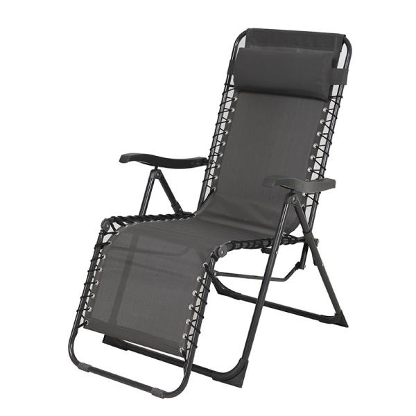 Buy Office Nap Metal Five Positions Foldable Garden Lounger Powder Coating at wholesale prices