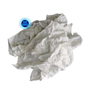 White Cotton Wiping Rags Cotton Hosiery Rags Clips 100% Cotton White Color Industrial Cleaning T-Shirt Rags