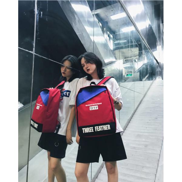 2018 summer fashion new trend outdoor backpack fashion letter printing contrasting casual backpack