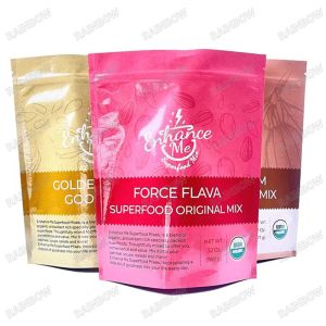 Food Grade Plastic Bags With Tear Notches For Nutrient Packaging Matte Laminated