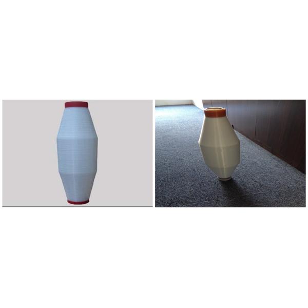 White Full Dull Polyester Spun Yarn 20D , Sandwich Mesh Hdpe Monofilament Yarn
